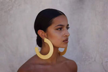 Afrocentric Gold Statement Earrings
