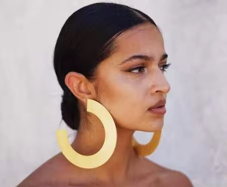 Afrocentric Gold Statement Earrings