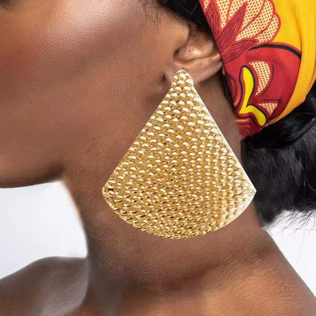 Triangle Bell Shaped Statement Earrings