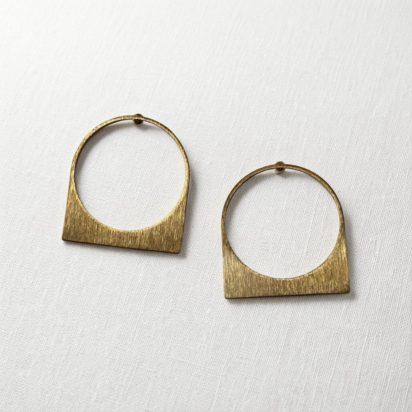 Round Hoop Earrings in Matte finish